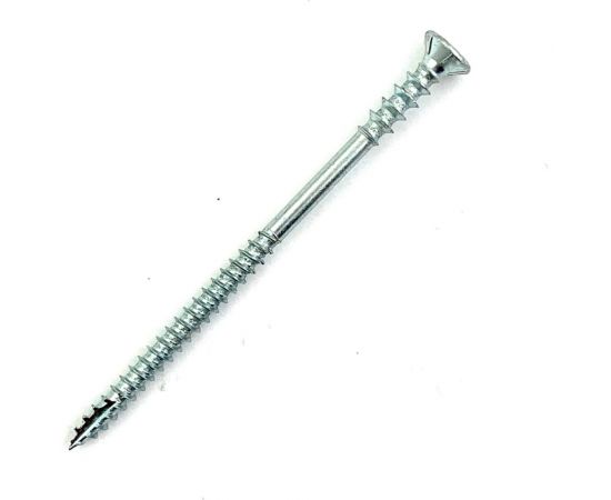 Дистанционный шуруп Rusconnect WDS 06090 6x90 мм, потайная головка, TORX, белый цинк, 100 шт. 390609 