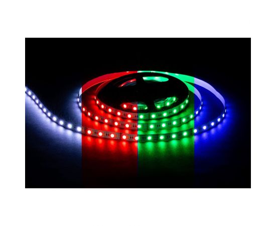 Светодиодная лента OGM 12В, 10Вт/м, smd5050+2835, 120д/м, ip20, подложка 10мм, 5м, rgbw. / LSE-272 