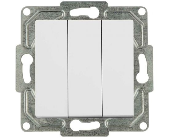 3-клавишный выключатель GUNSAN Eqona белый 16401100-150160 