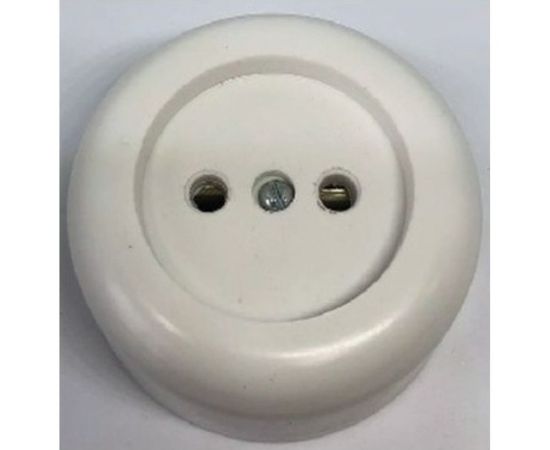 Розетка ООО Ливны-Электро РА 10-007 круглая, белая РА 1714 