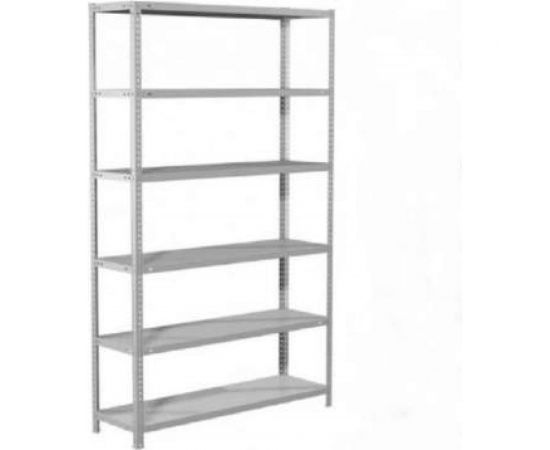 Стеллаж ООО ФУРАМА СТФ 2000x1000x400 мм, 6 полок, серый СТФ201040-6 – изображение 2