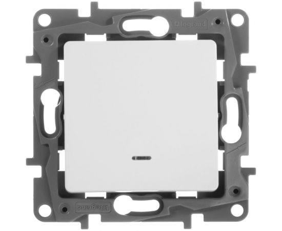 1-клавишный переключатель с подсветкой Legrand ETIKA белый 672215 – изображение 2