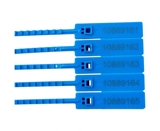 Пластиковая номерная пломба Пломба.Ру D 3,4 мм, L 210 мм, Цвет Синий 50 шт. 639313 619313 – изображение 2