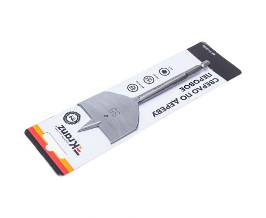 Сверло перовое по дереву 55x152 мм, шестигранный хвостовик KRANZ KR-91-0680 – изображение 3