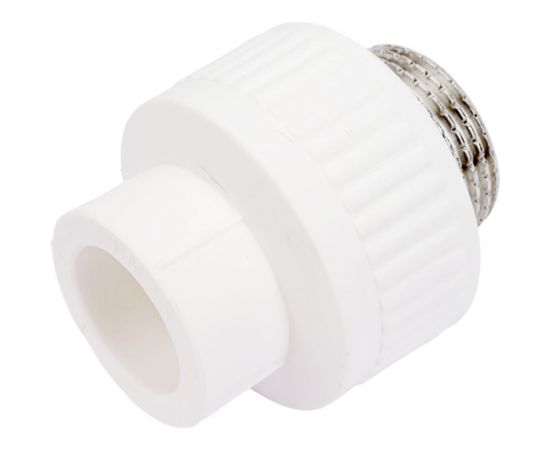 Комбинированная муфта PPRC MeerPlast Дн25x25 Ру25 белая наружная резьба D200-00445 – изображение 3