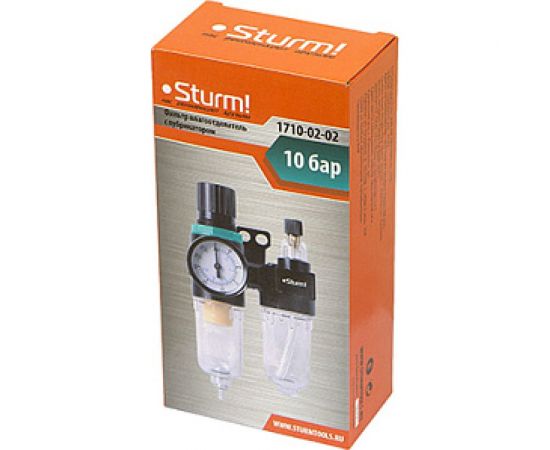 Фильтр влагоотделитель с лубрикатором для пневмоинструмента Sturm 1710-02-02 – изображение 5