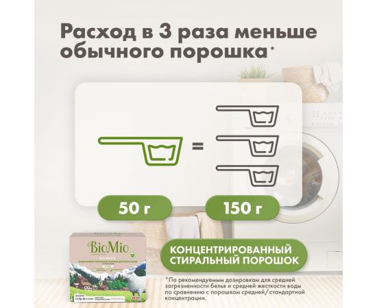 Стиральный порошок для белого белья BioMio BIO-WHITE 1500 кг ПХ-416 – изображение 5