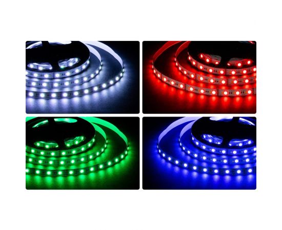 Светодиодная лента OGM 12В, 10Вт/м, smd5050+2835, 120д/м, ip20, подложка 10мм, 5м, rgbw. / LSE-272 – изображение 7