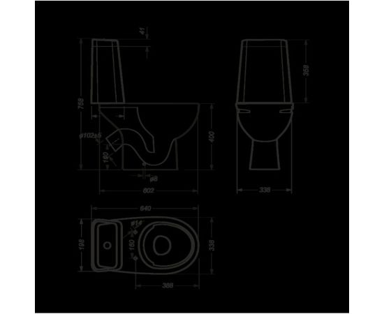 Унитаз-компакт Sanita ""Марс"" безободковый, комфорт MRSSACC01030413R – изображение 8