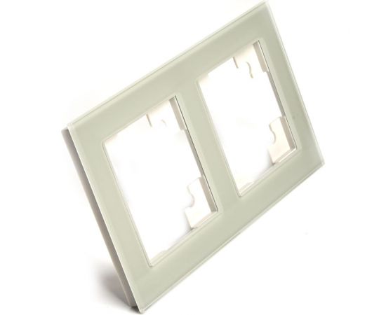 Горизонтальная 2-местная рамка STEKKER GFR00-7002-07, серия Катрин, дымчатый 49033 – изображение 9