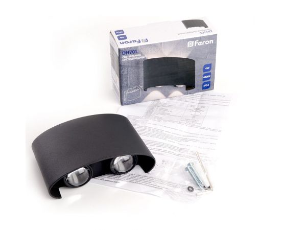 Уличный светодиодный светильник FERON 4*1W, 300Lm, 4000K, черный DH701 48311 – изображение 10