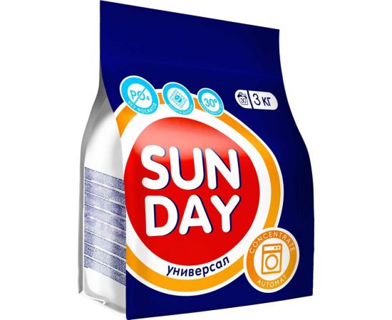 Стиральный порошок автомат Сонца 3кг Sunday универсальный 86132 