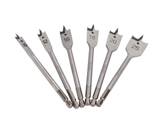 Набор сверл перьевых по дереву 6 шт Gepard GP0415-6 