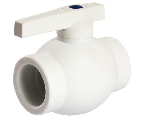 Шаровой кран EVER PLAST 40 ручка PP-R БЕЛЫЙ Россия 543244 
