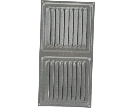 Решётка вентиляционная 100x200 мм алюминиевый металлик Трибатрон 87683 