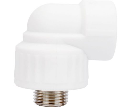 Комбинированный угольник VALFEX PP-R белый, 25х1/2 дюйма НР 10126125 127-0594 