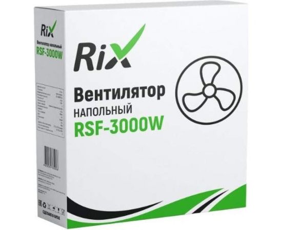 Напольный бытовой вентилятор RIX RSF-3000B, цвет черный, 35Вт 42558 – изображение 2