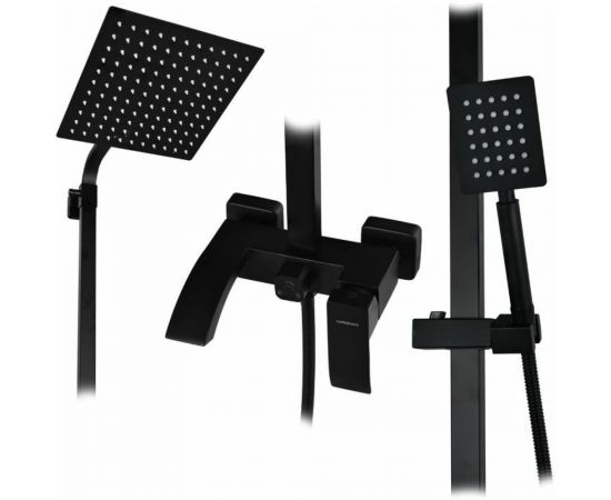 Душевой комплект WISENT с квадратным тропическим душем W72417B – изображение 2