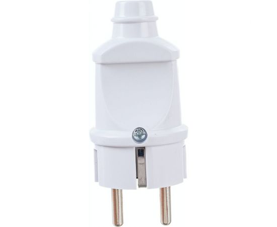 Разборная вилка General Lighting Systems GRV-P-16-R-G-W-IP20 16А круглая, с заземлением, белая IP20 470504 – изображение 2