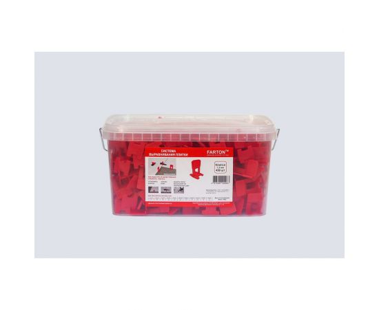 Система выравнивания плитки Клипса 450 шт, 1.5 мм Farton 100011 – изображение 2