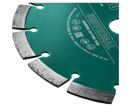 Диск алмазный сегментный по железобетону и бетону KRAFTOOL Universal 125х22 мм 36680-125 – изображение 3