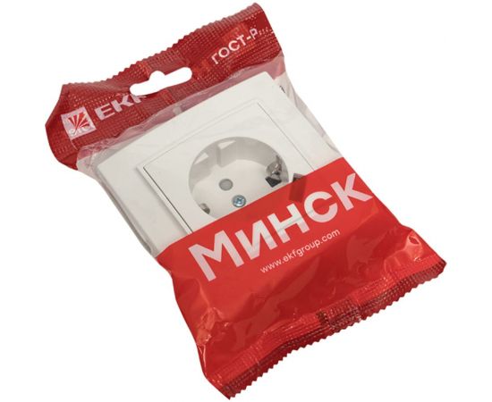 1-местная розетка EKF СП с/з Минск 16А белая с защитными шторками с USB 1А SQERR16-028-100-USB – изображение 3