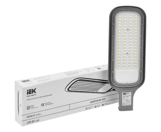 Светильник IEK LED ДКУ 1012-100Ш 5000К, IP65, серый LDKU1-1012-100-5000-K03 – изображение 3