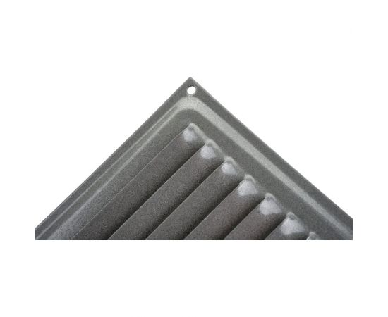 Решётка вентиляционная 100x200 мм алюминиевый металлик Трибатрон 87683 – изображение 3