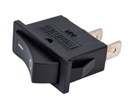 Клавишный выключатель Emas без подсветки, черная клавиша, 1НО, 250В AC, 16А A21B1H10 – изображение 3