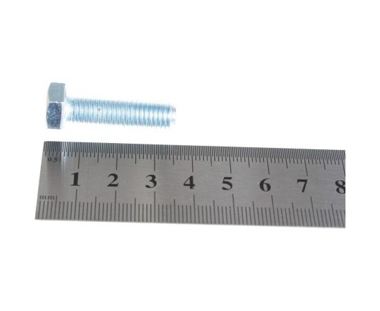Болт Стройметиз М8х30 DIN 933, класс прочности 8.8, цинк уп. 30 шт. 3021634 – изображение 4