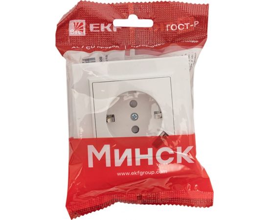 1-местная розетка EKF СП с/з Минск 16А белая с защитными шторками с USB 1А SQERR16-028-100-USB – изображение 4