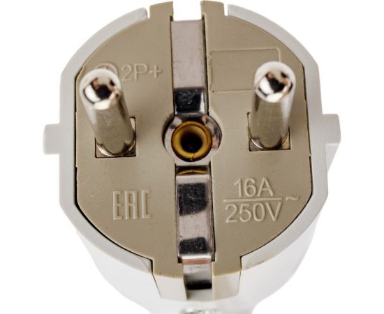 Разборная угловая вилка АБК-СИЛА с кольцом, с заземляющим контактом 16А 220В белая 2901005 – изображение 4