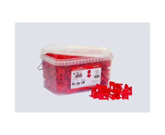 Система выравнивания плитки Клипса 450 шт, 1.5 мм Farton 100011 – изображение 4