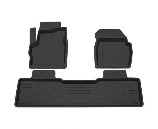 Салонный резиновый коврик REZKON черный для УАЗ Патриот 05-15 Premium 1041010100 