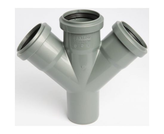 Крестовина Flextron D 50x50x50 мм, 45 градусов, для внутренней канализации 148073 