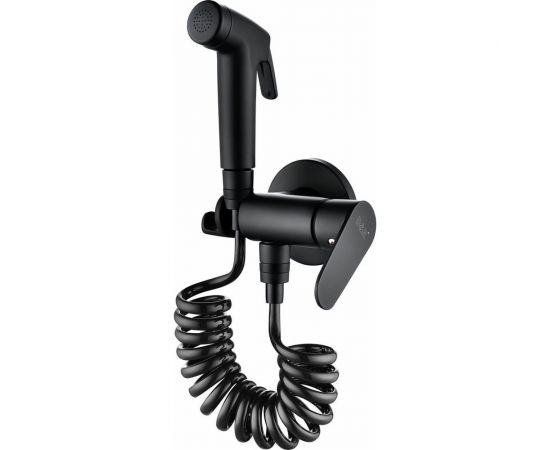 Смеситель с гигиеническим душем D&K встраиваемый, черный матовый DA1394585 