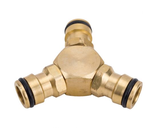 Тройник штуцерный латунный для шланга 1/2" PALISAD 66568 