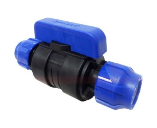 Шаровой кран VALFEX ПНД компрессионный цанга - цанга разборный 20x20 121001232020 