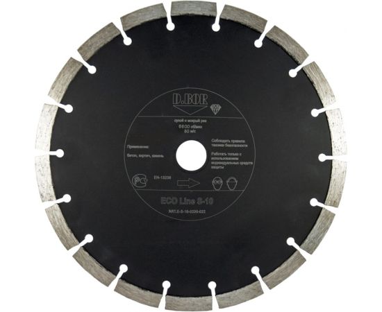Диск алмазный ECO Line S-10 400x3.4x25.4 мм D.BOR E-S-10-0400-025 