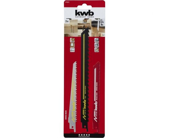 Набор полотен для сабельной пилы 3 шт KWB 576003 – изображение 2