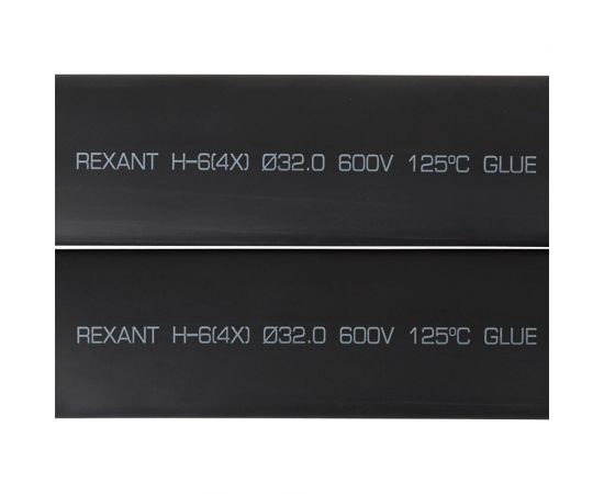Термоусаживаемая клеевая трубка REXANT 32,0/8,0 мм, черная, упаковка 5 шт. по 1 м 23-3206 – изображение 2