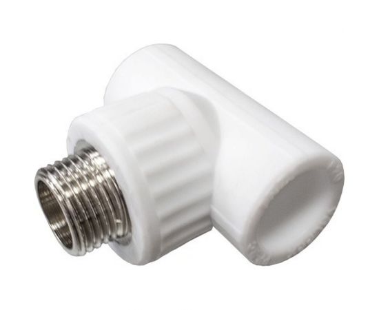 Переходной тройник VALFEX с наружной резьбой, 32x1/2""х32, белый 10128232 – изображение 2