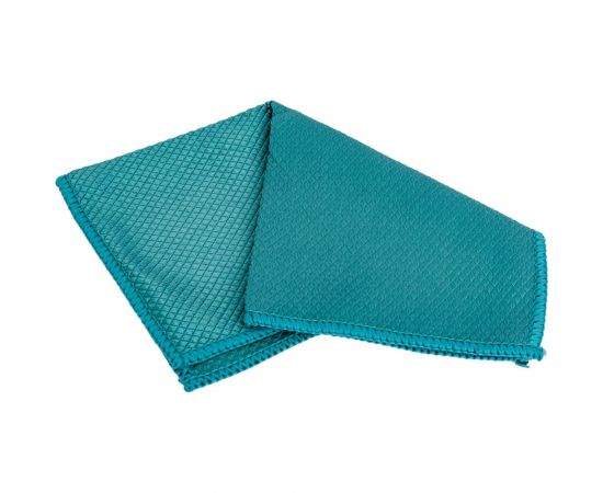 Салфетка из микрофибры Рыжий кот M-14 для стекла и полировки, цвет бирюзовый, размер 25x25см 104774 – изображение 2