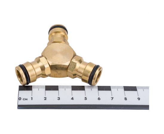 Тройник штуцерный латунный для шланга 1/2" PALISAD 66568 – изображение 4