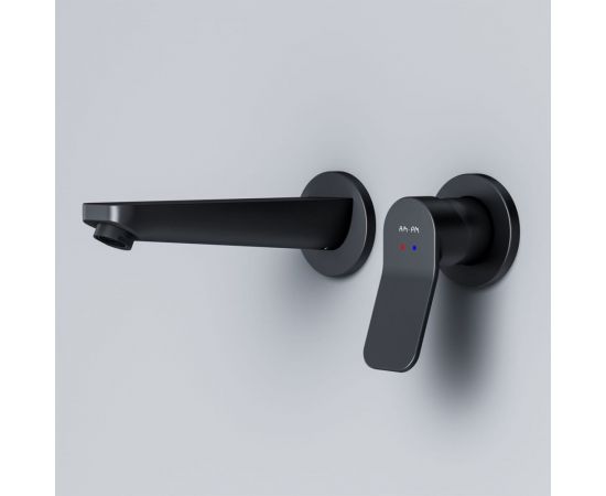 Смеситель для умывальника AM.PM X-Joy монтируемый в стену, чёрный F85A72622 – изображение 4