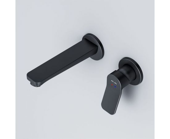 Смеситель для умывальника AM.PM X-Joy монтируемый в стену, чёрный F85A72622 – изображение 5