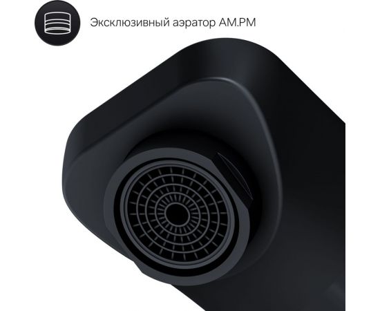 Смеситель для умывальника AM.PM X-Joy монтируемый в стену, чёрный F85A72622 – изображение 8