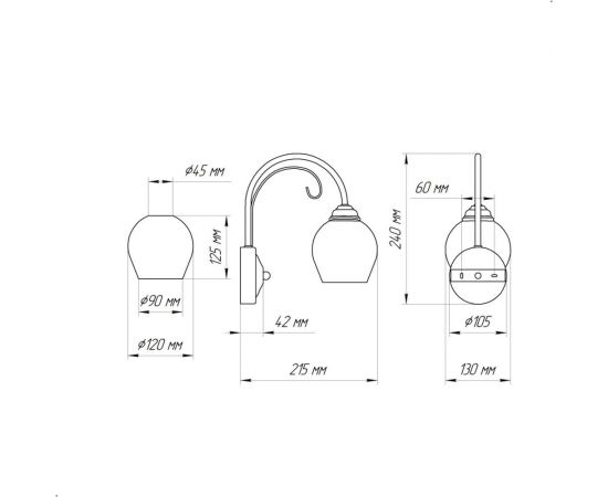 Светильник ЭЛЕТЕХ Берта 511 черный муар (плафон 8270) НББ 01-60-156 Е27 ИУ 1005404649 – изображение 10