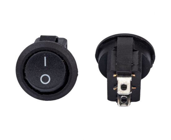 Клавиша Nord-Yada 250V 3А круглая Micro черная (2конт.) ON-OFF (2шт в упаковке) 905482 