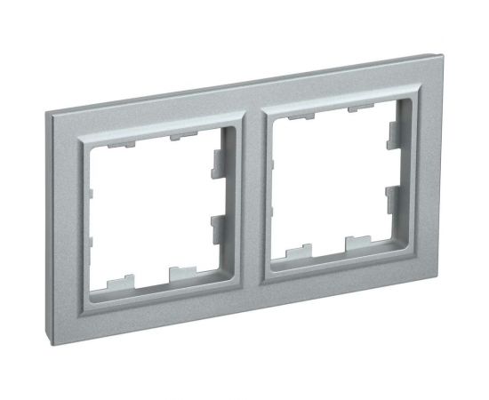 2-местная рамка IEK Brite ру-2-бра алюминий BR-M22-K47 